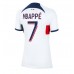 Billige Paris Saint-Germain Kylian Mbappe #7 Udebane Fodboldtrøjer Dame 2023-24 Kortærmet